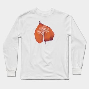 Autumn Cozy leaf trees Long Sleeve T-Shirt